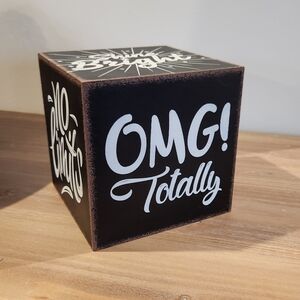 Black and White Decorative Cube, Positive Sayings, Dream Big